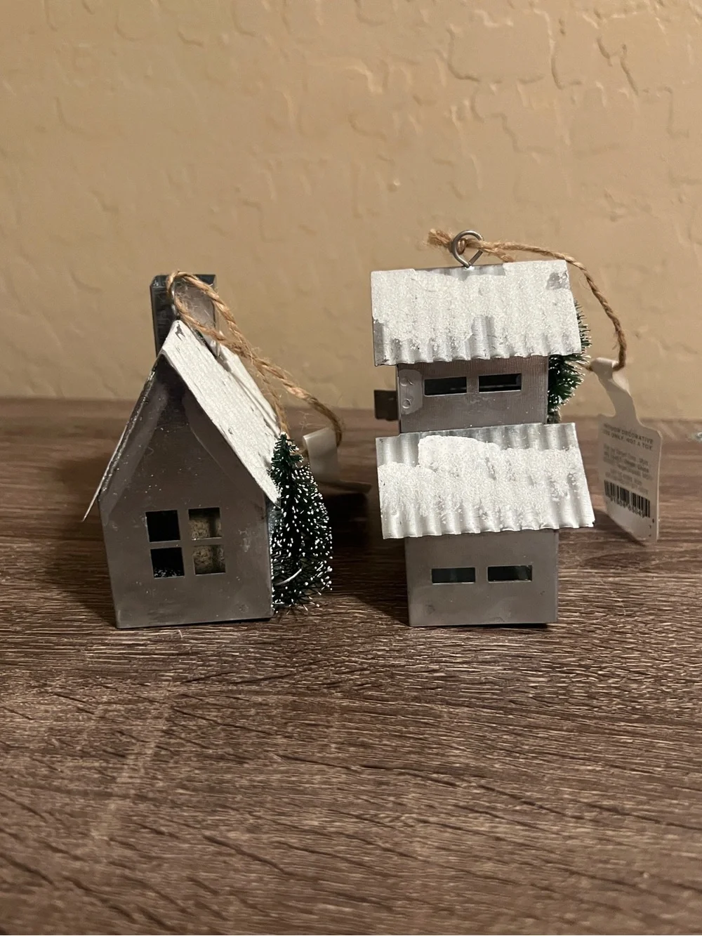 Target Wondershop Metal House Christmas Ornaments Wreath Snow Trees NWT